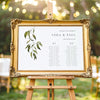 Evergreen Wedding Seating Chart Template (Long Tables) (Horizontal)