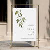Evergreen Wedding Welcome Sign Template