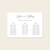 Marais Wedding Seating Chart Template (Long Tables) (Horizontal)