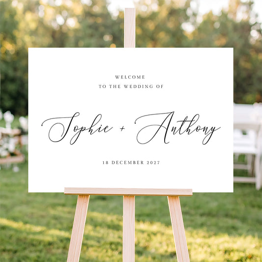 Marais Wedding Welcome Sign Template (Horizontal)