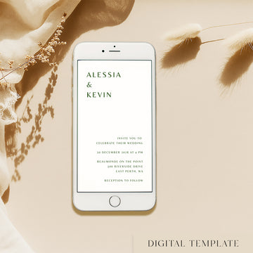Solace Digital Wedding Invitation Template