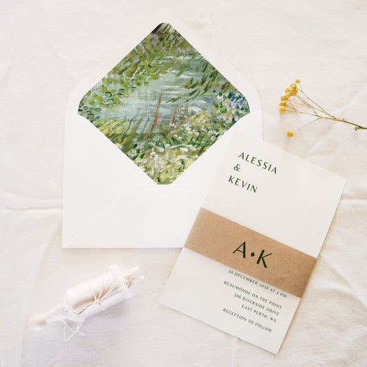 Solace Invitation Belly Band Template