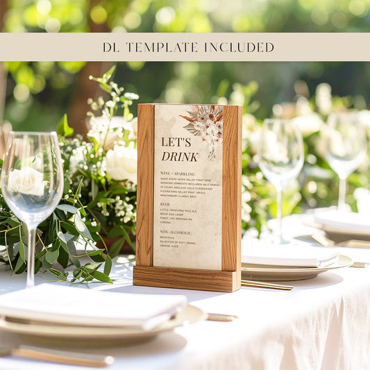 Solana Bar Menu Sign Template