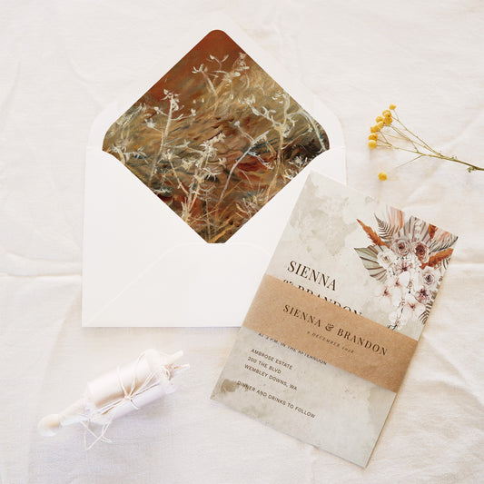 Solana Invitation Belly Band Template