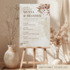 Solana Wedding Order of Events Sign Template