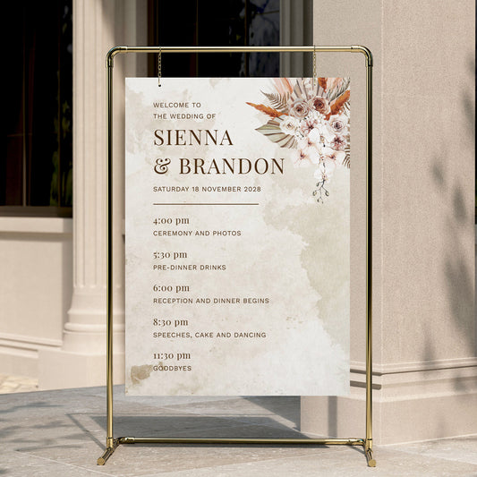 Solana Wedding Order of Events Sign Template
