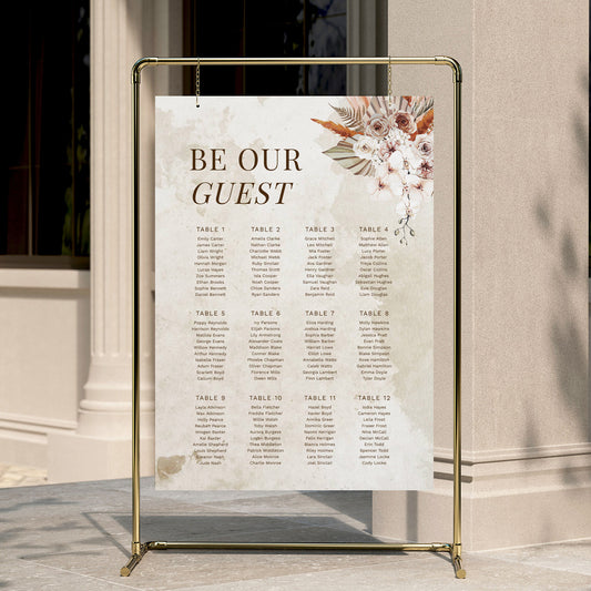 Solana Wedding Seating Chart Template (Round Tables)