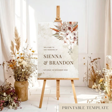 Solana Wedding Welcome Sign Template