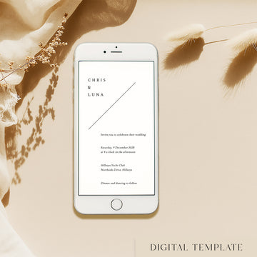 Temperance Digital Wedding Invitation Template