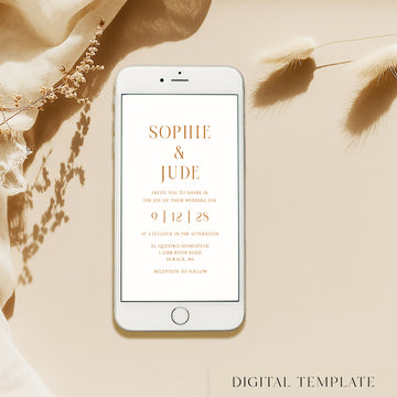 Terra Digital Wedding Invitation Template