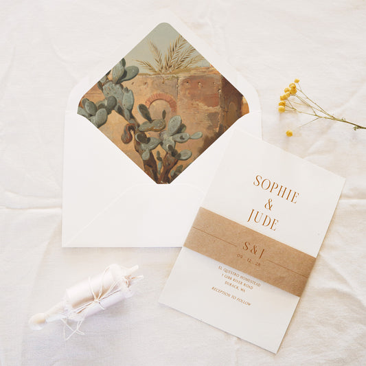 Terra Invitation Belly Band Template