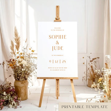 Terra Wedding Welcome Sign Template