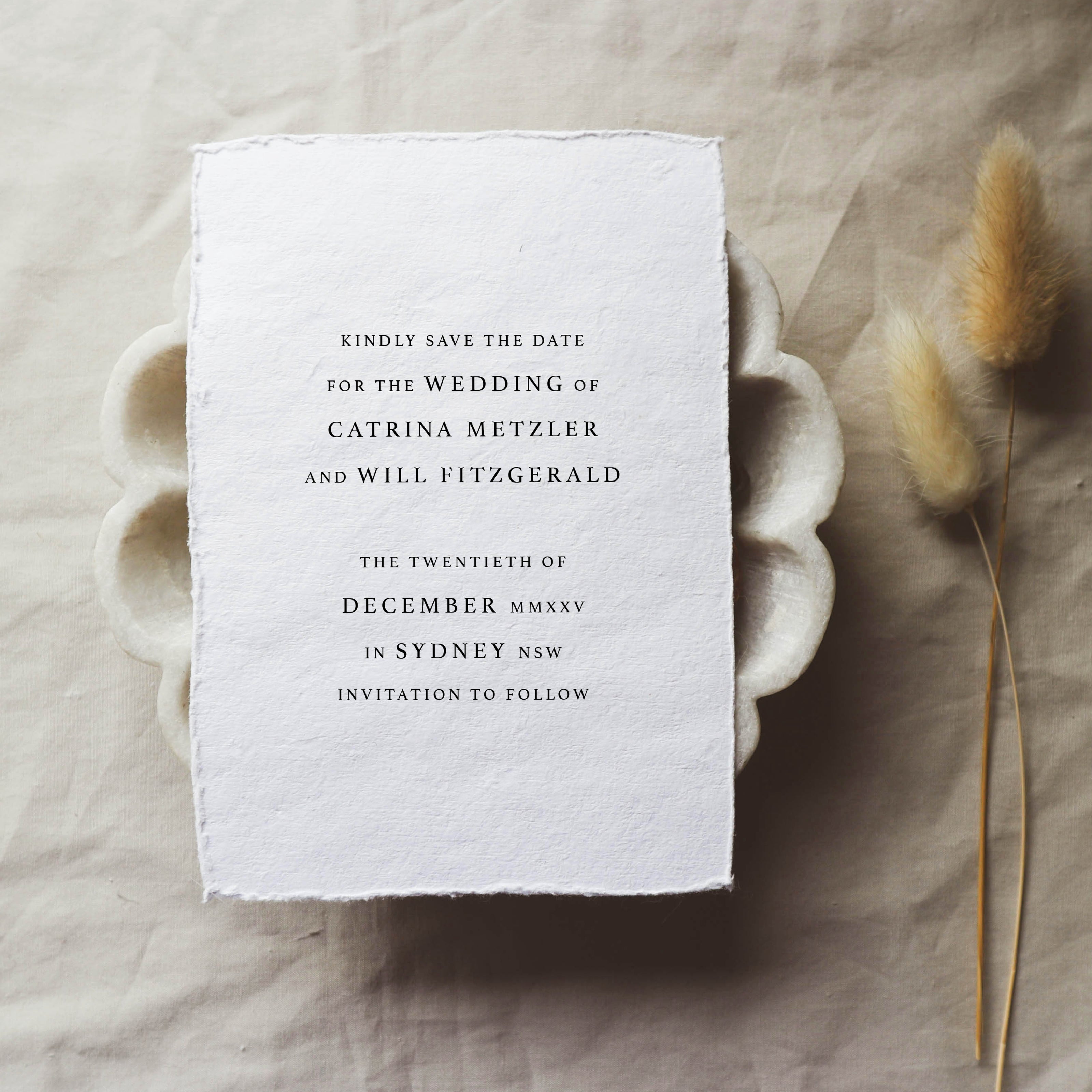 Handmade Paper Save The Date Cards | Perth