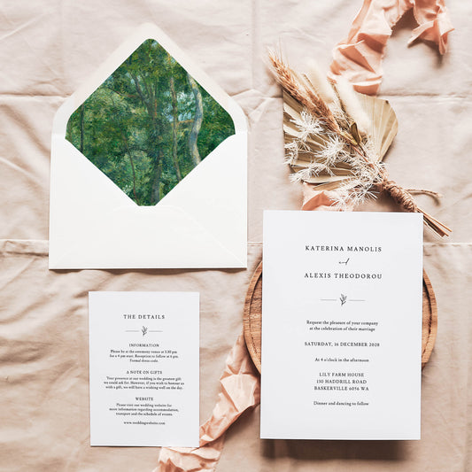 The Woods Printable Envelope Liners