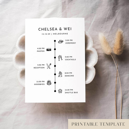 Wedding Invitation Timeline Template