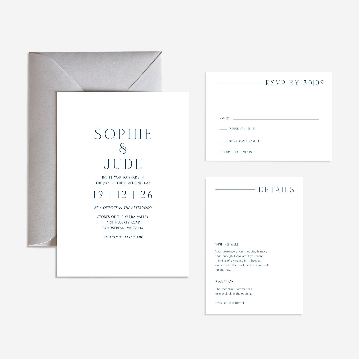Delphine Wedding Invitation