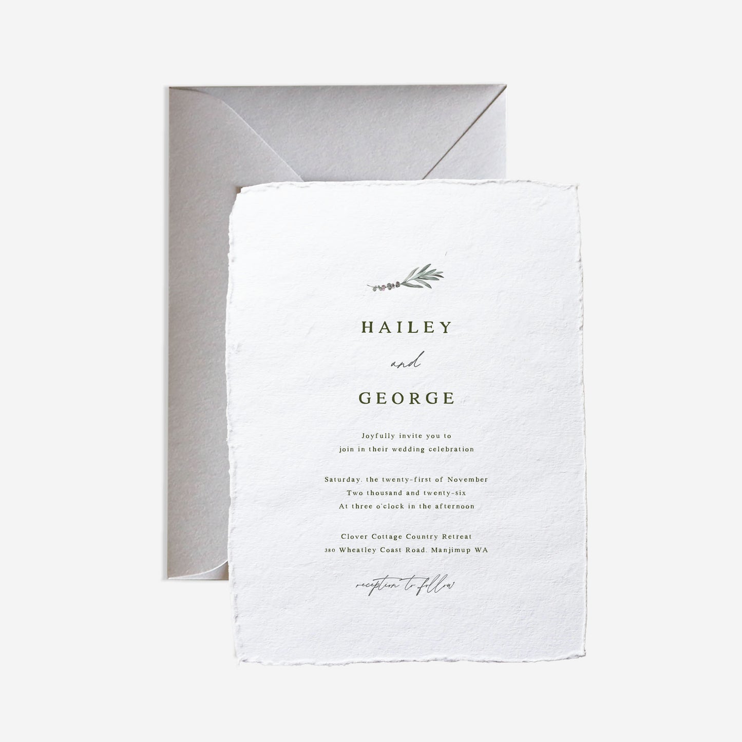 Eucalypt Wedding Invitation