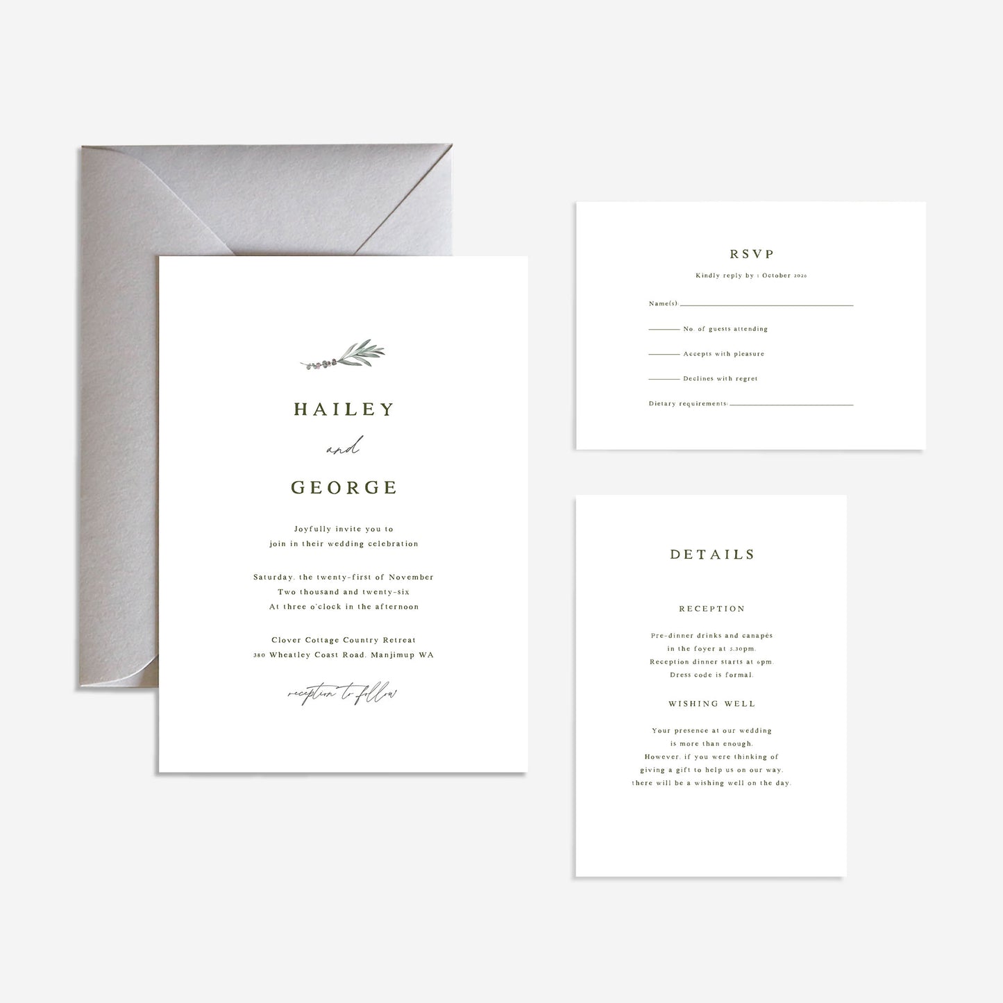 Eucalypt Wedding Invitation