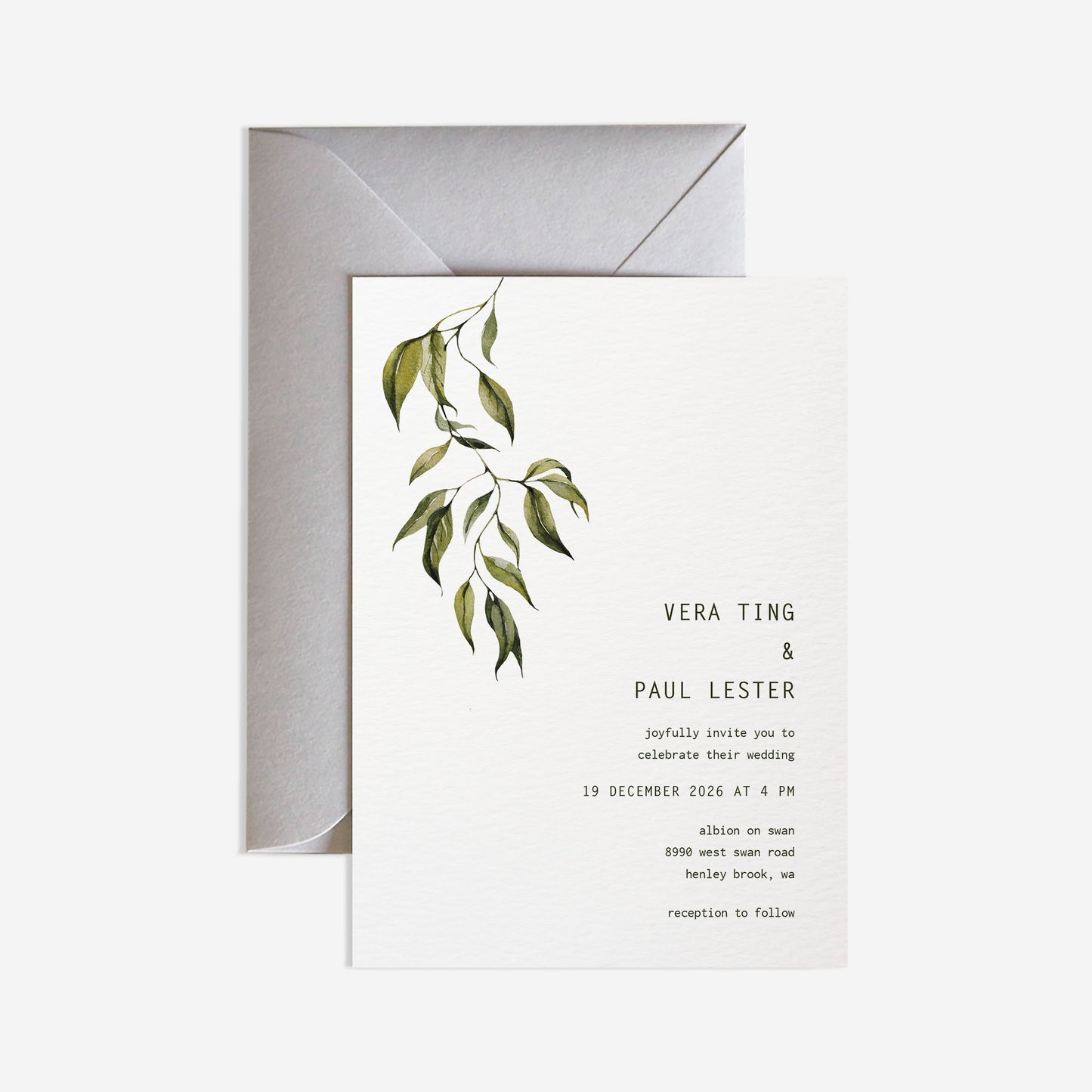 Evergreen Wedding Invitation