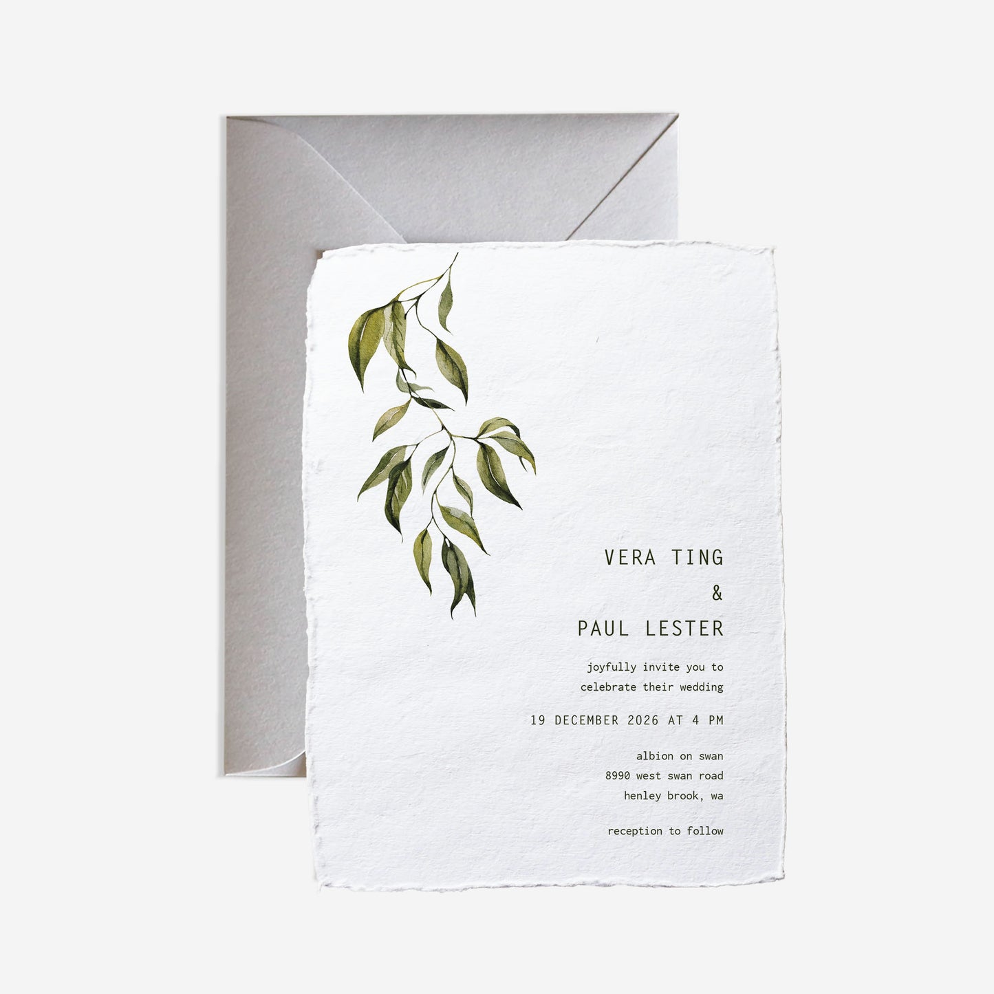 Evergreen Wedding Invitation