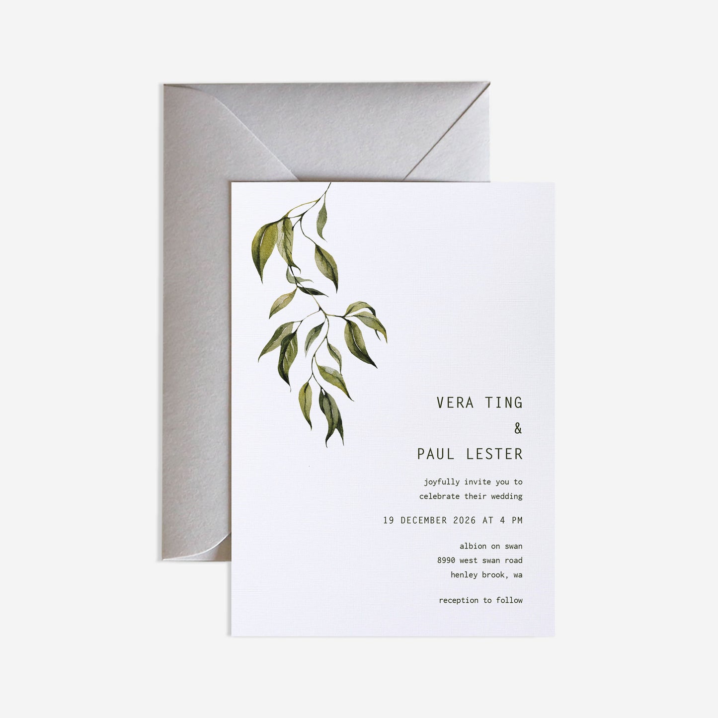 Evergreen Wedding Invitation