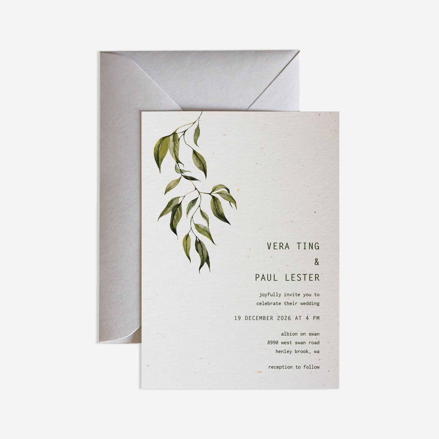 Evergreen Wedding Invitation