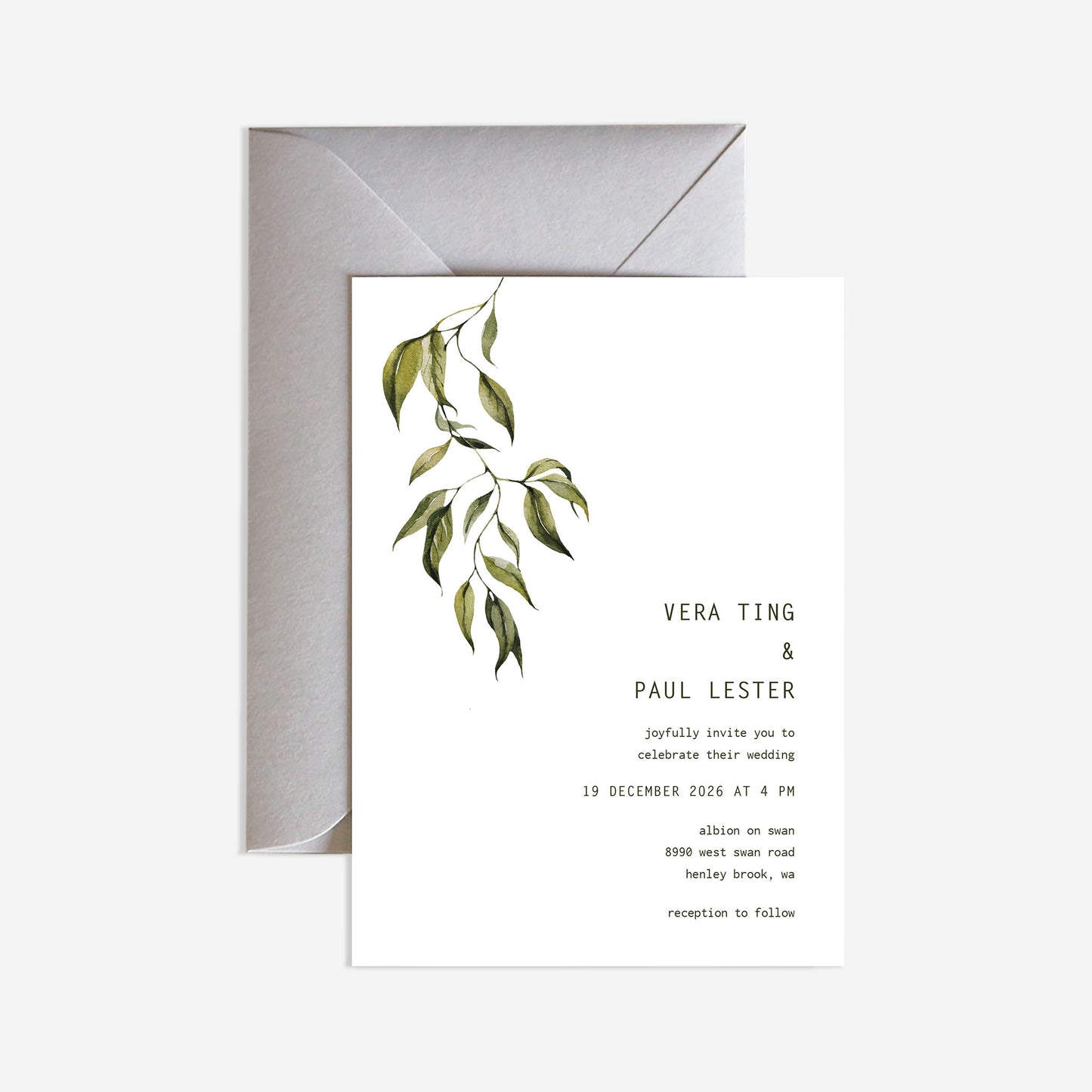 Evergreen Wedding Invitation