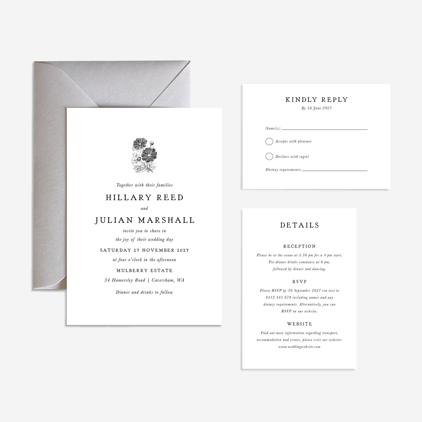Hepburn Wedding Invitation