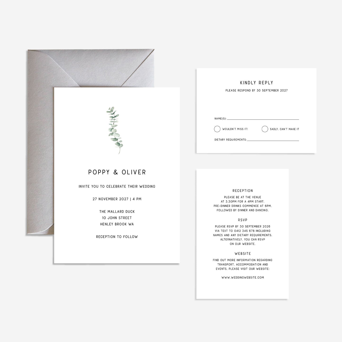 Juniper Wedding Invitation