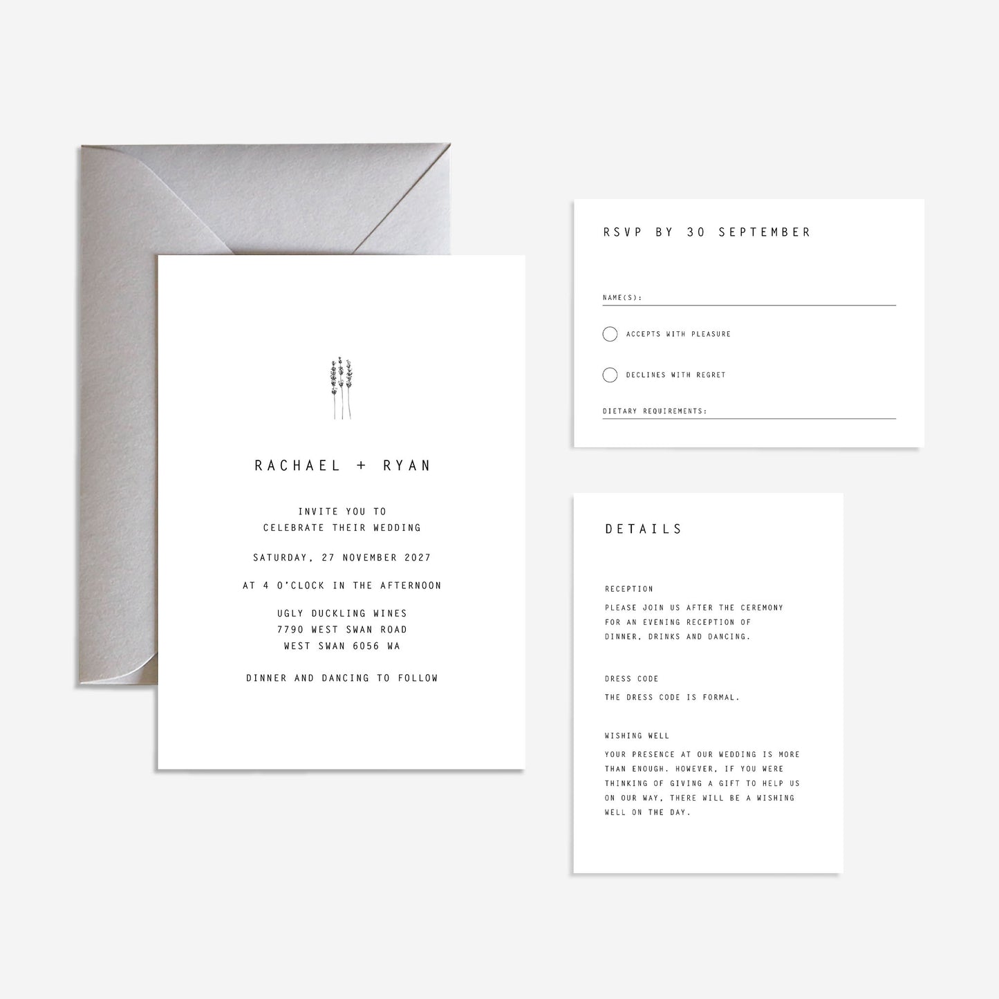 Mosman Wedding Invitation
