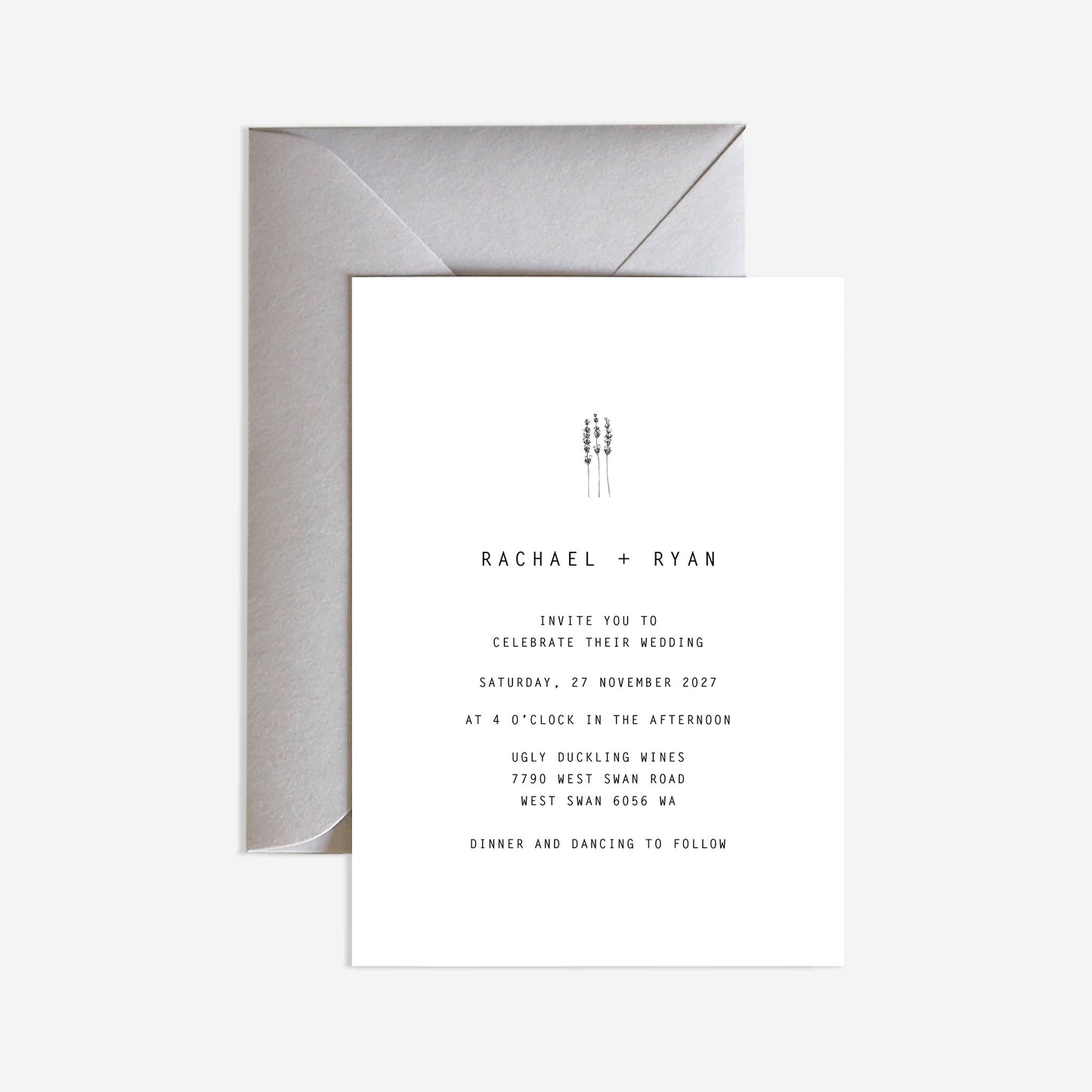 Mosman Wedding Invitation