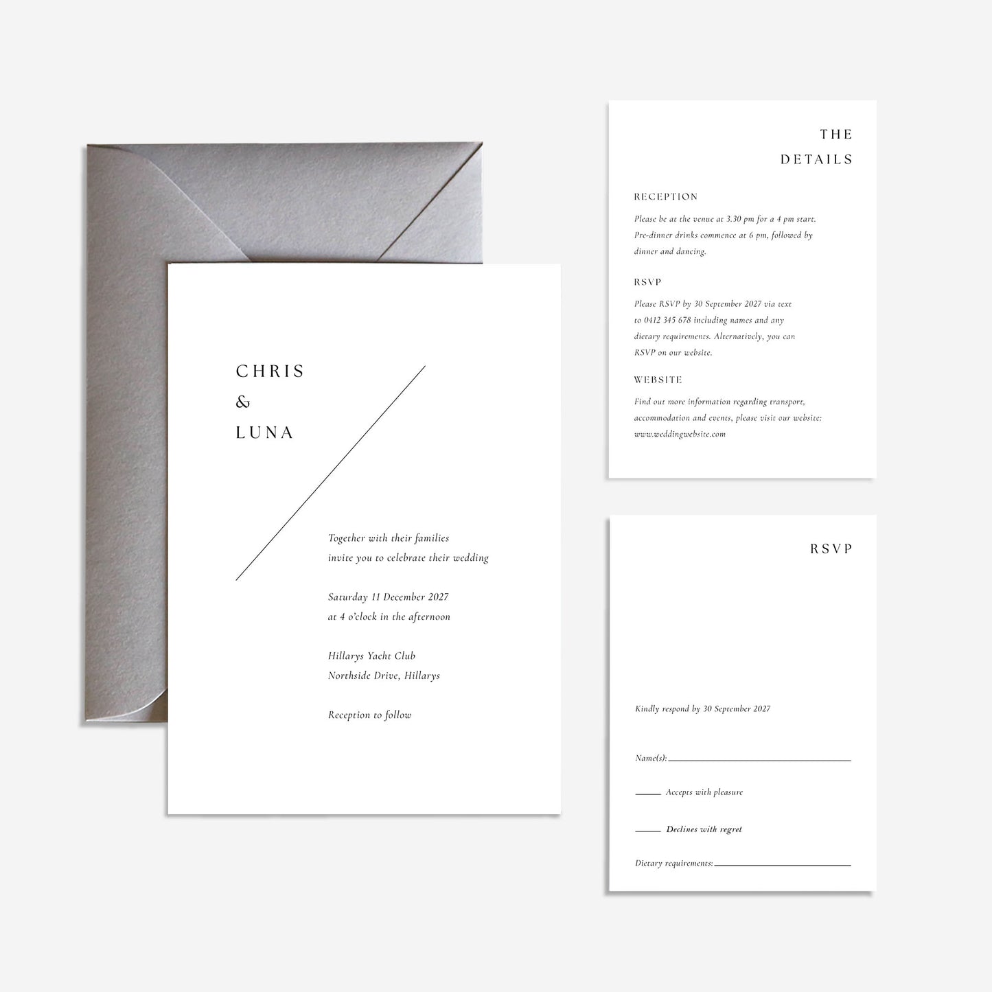 Temperance Wedding Invitation