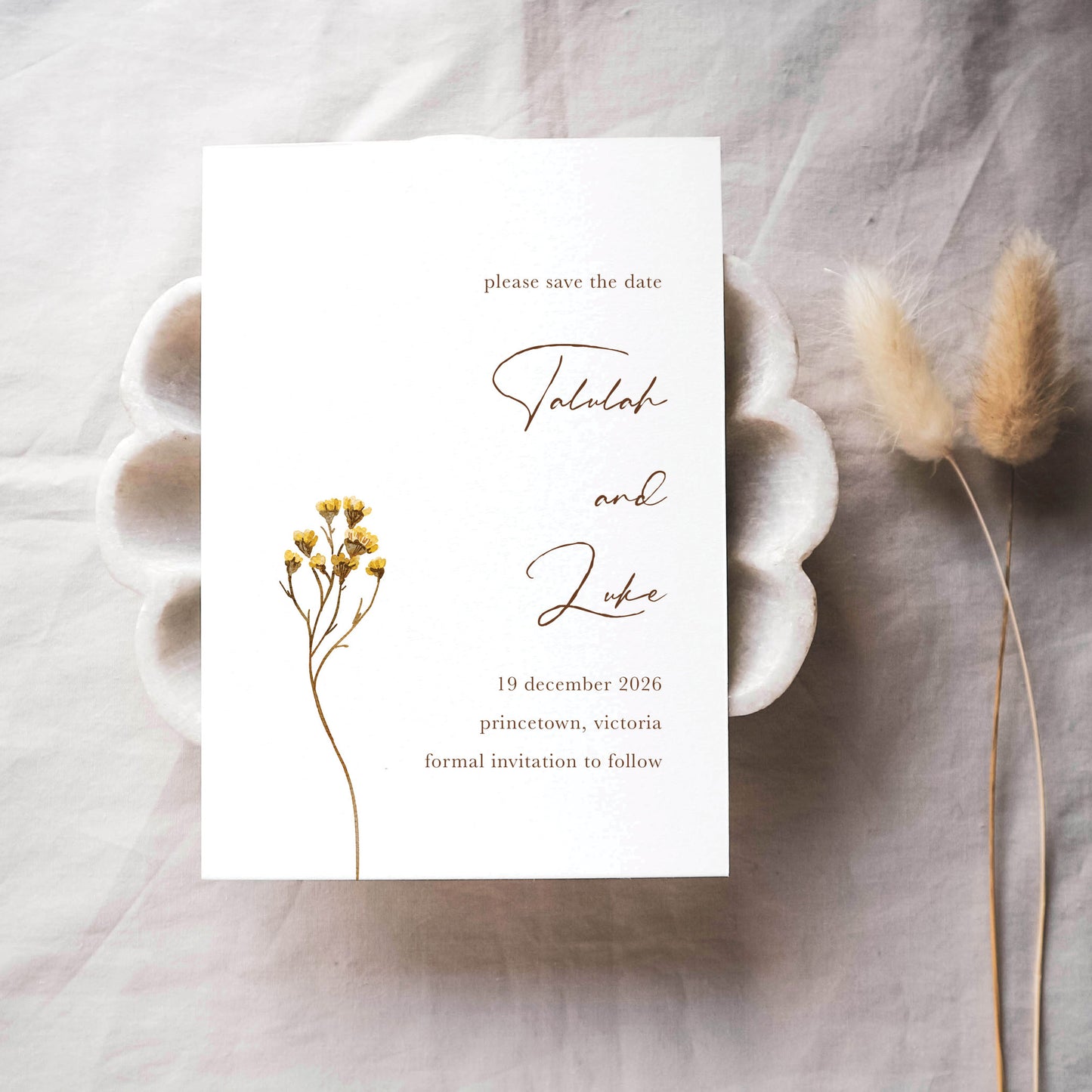 Modern Rustic Save The Date Cards | Perth