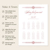 Arden 10-Table Wedding Seating Chart Template
