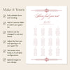 Arden 12-Table Wedding Seating Chart Template