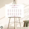 Arden 14-Table Wedding Seating Chart Template (Landscape) (US)