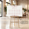 Arden 14-Table Wedding Seating Chart Template (Landscape) (US)