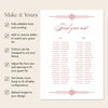 Arden 2-Table Long Tables Wedding Seating Chart Template (US)