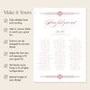 Arden 3-Long Tables Wedding Seating Chart Template