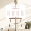 Arden 4-Table Long Tables Wedding Seating Chart Template (Landscape) (US)