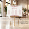 Arden 4-Table Long Tables Wedding Seating Chart Template (Landscape) (US)