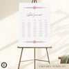 Arden 5-Table Wedding Seating Chart Template (US)