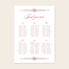 Arden 6-Table Long Tables Wedding Seating Chart Template