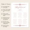 Arden 6-Long Tables Wedding Seating Chart Template