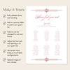 Arden 6-Table Wedding Seating Chart Template