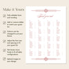 Arden Alphabetical Seating Chart Template (US)