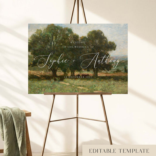Bannister Wedding Welcome Sign Template