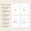 Bellamy Table Numbers Template