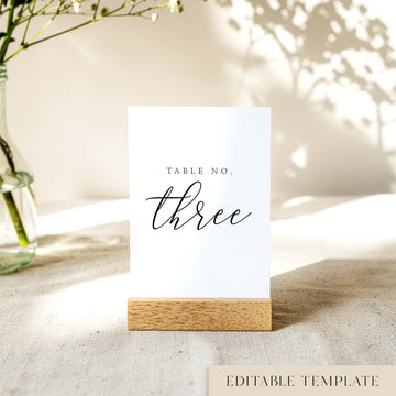 Bellamy Table Numbers Template