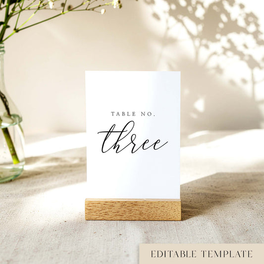 Bellamy Table Numbers Template